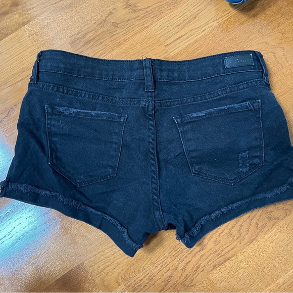 Black Denim Shorts - Picture 3 of 4